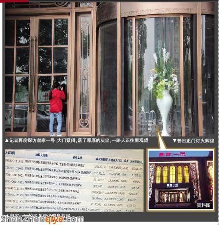 記者再度探訪皇家一號，大門緊閉，落了厚厚的灰塵，一路人正往里觀望
