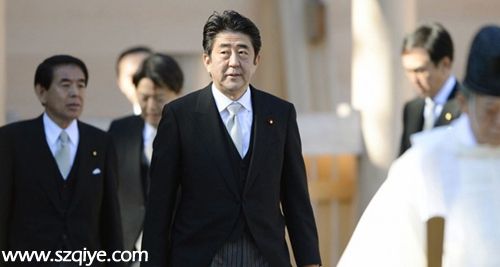 資料圖：安倍此前參拜靖國神社。