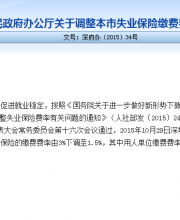 深圳社保繳費費率降低：生育保險失業(yè)保險均降50%