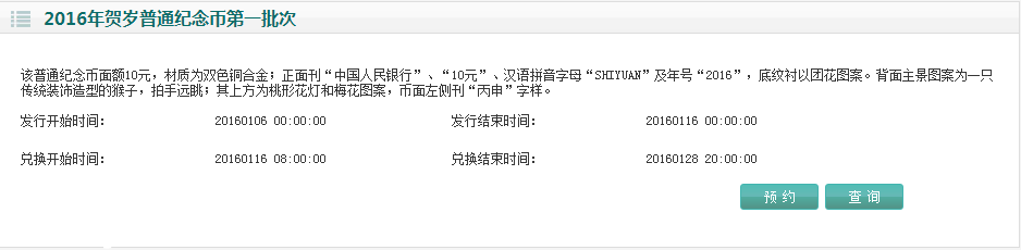 四大銀行猴年紀念幣預約入口已開