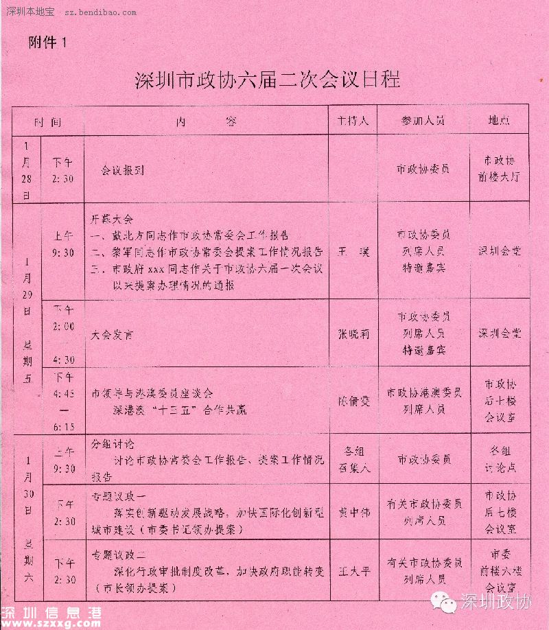深圳(www.32tj.com)政協(xié)六屆二次會(huì)議29日開幕 涉及8項(xiàng)議程
