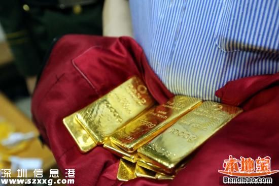 深圳男子身藏10塊金磚走私被查 案值約260萬