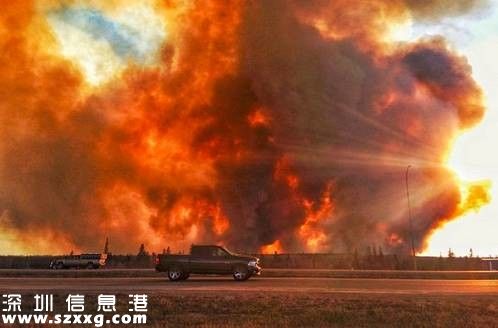 加拿大在燃燒！山火失控，10萬(wàn)人逃離，城市一片廢墟……