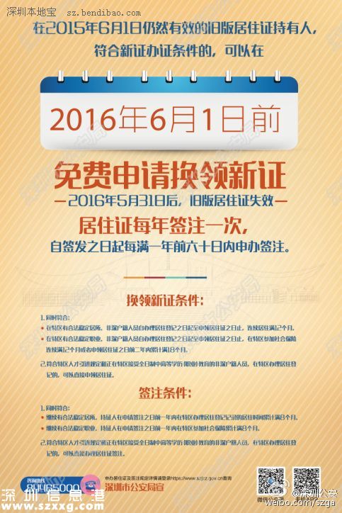 6月1日深圳舊居住證失效 這2途徑辦理新居住證