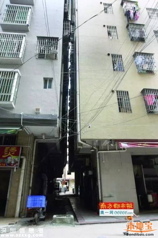 龍華兩棟樓間距僅半米 官方稱沒有及時倒塌危險