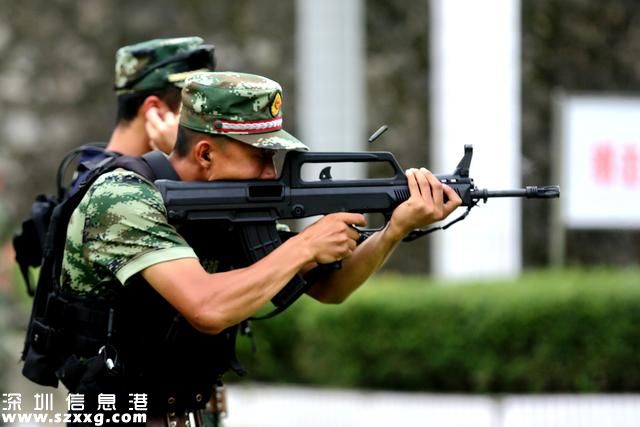 熱浪來襲 <a href=http://www.32tj.com/shenzhen/ target=_blank class=infotextkey>深圳</a>邊防沙場練兵槍聲急