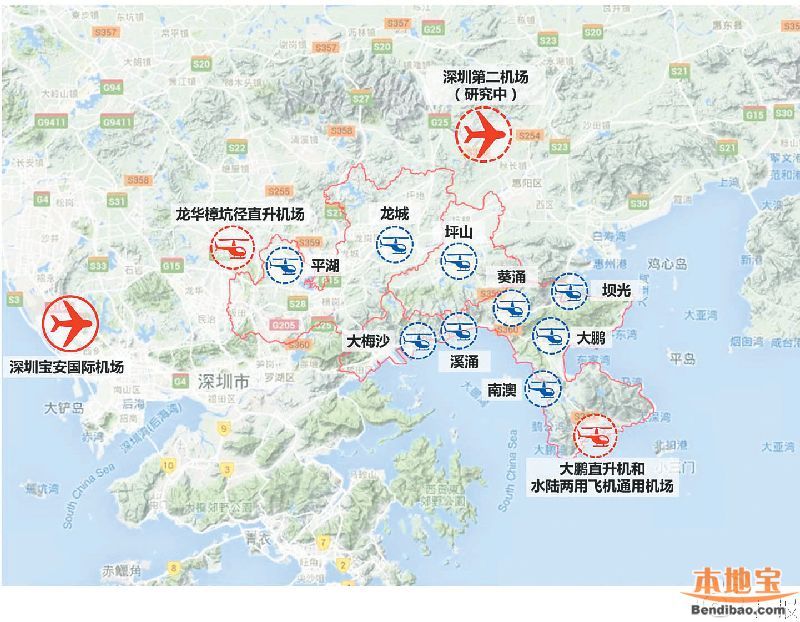 港媒稱<a href=http://www.32tj.com/shenzhen/ target=_blank class=infotextkey>深圳</a>籌建3個新機場 或致周邊更多機場利用不足