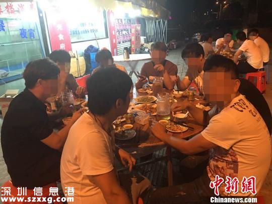 圖為：美味上桌引警察圍觀?！貛X公安提供　攝