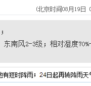 深圳天氣（8.19）：多云有陣雨 氣溫26-31℃