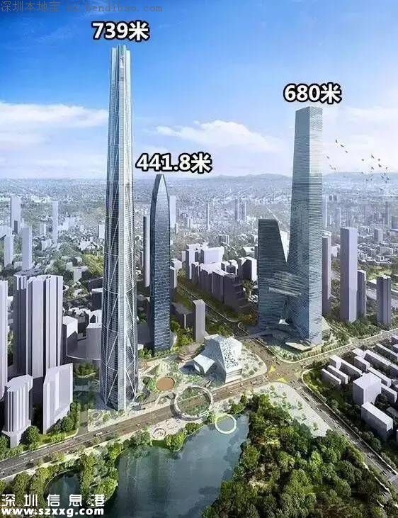 未來深圳第一高樓將高達739米 或取名為H700深圳塔