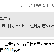 深圳天氣（9.21）：陰天有陣雨 氣溫24-30℃