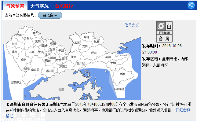 深圳天氣（10.10）：多云有陣雨 23℃—27℃