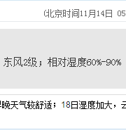 深圳天氣（11.14）：多云間晴 22℃—29℃