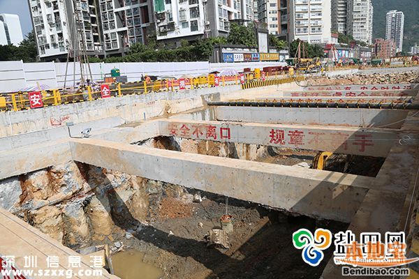 深圳地鐵8號線海山站 進(jìn)入主體結(jié)構(gòu)施工階段