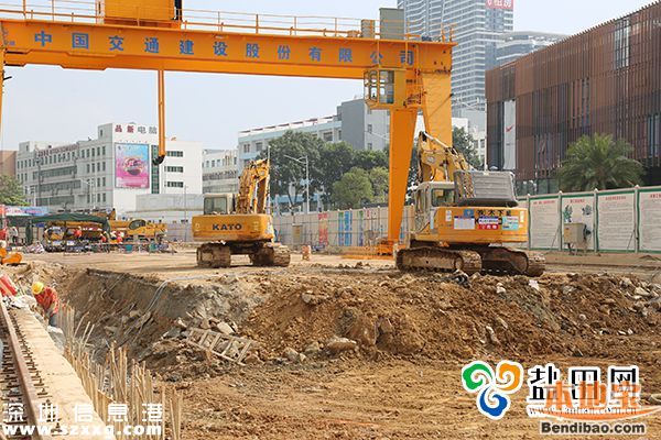 <a href=http://www.32tj.com/shenzhen/ target=_blank class=infotextkey>深圳</a>地鐵8號線海山站 進(jìn)入主體結(jié)構(gòu)施工階段