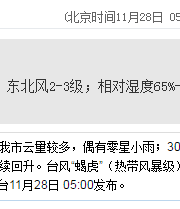 深圳天氣(11.28):多云間陰天 13-19℃