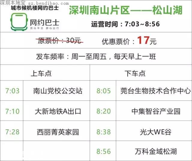 深圳直達(dá)松山湖班車(chē)開(kāi)通 試運(yùn)行單程只需17元