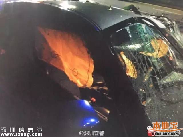 深圳百萬(wàn)跑車(chē)撞成廢鐵 司機(jī)回家睡覺(jué)
