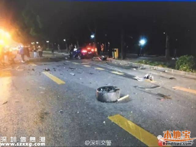 深圳百萬(wàn)跑車(chē)撞成廢鐵 司機(jī)回家睡覺(jué)