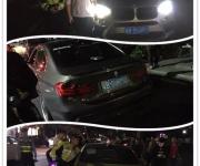 龍崗三臺(tái)寶馬組隊(duì)深夜飆車 被深圳交警一舉攔下