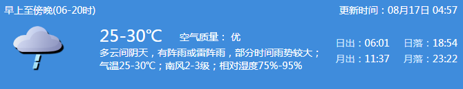 8月17日<a href=http://www.32tj.com/shenzhen/ target=_blank class=infotextkey>深圳</a>天氣 全市發(fā)布雷電預(yù)警
